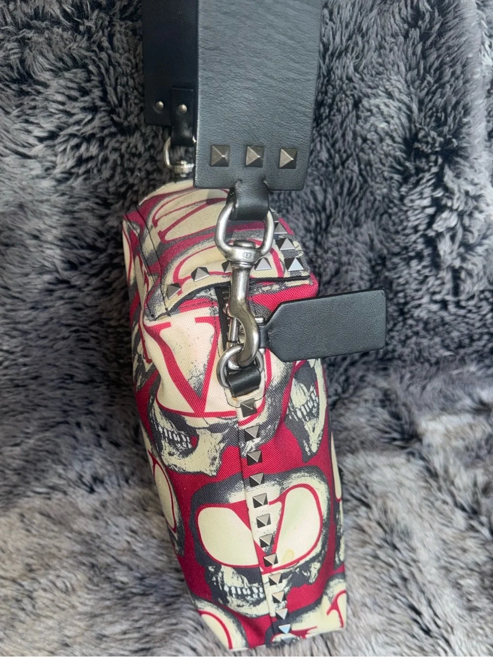 Valentino Garavani Skull VLogo Rockstud Crossbody Messenger Bag